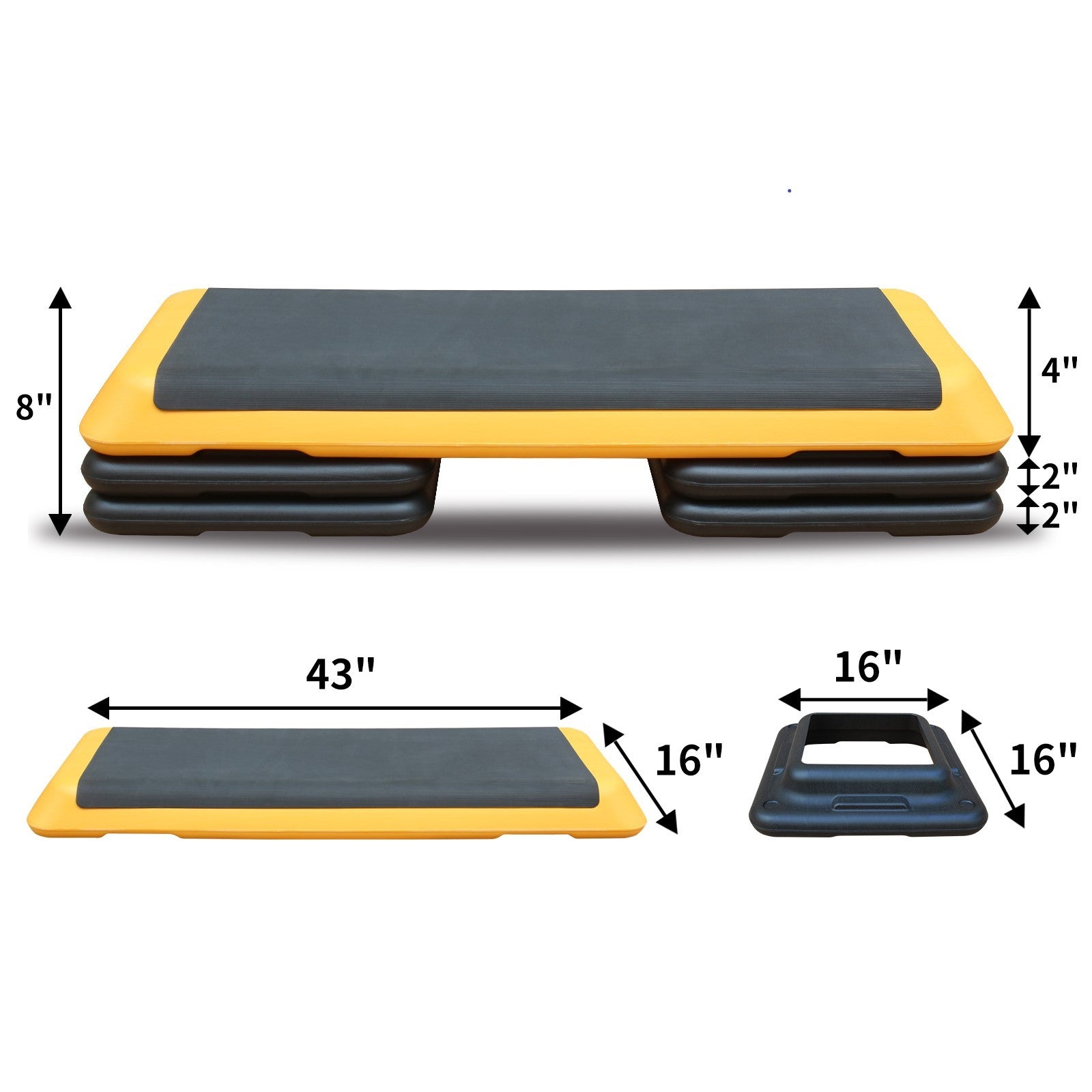 Aerobic Stepper With 4 Lifts