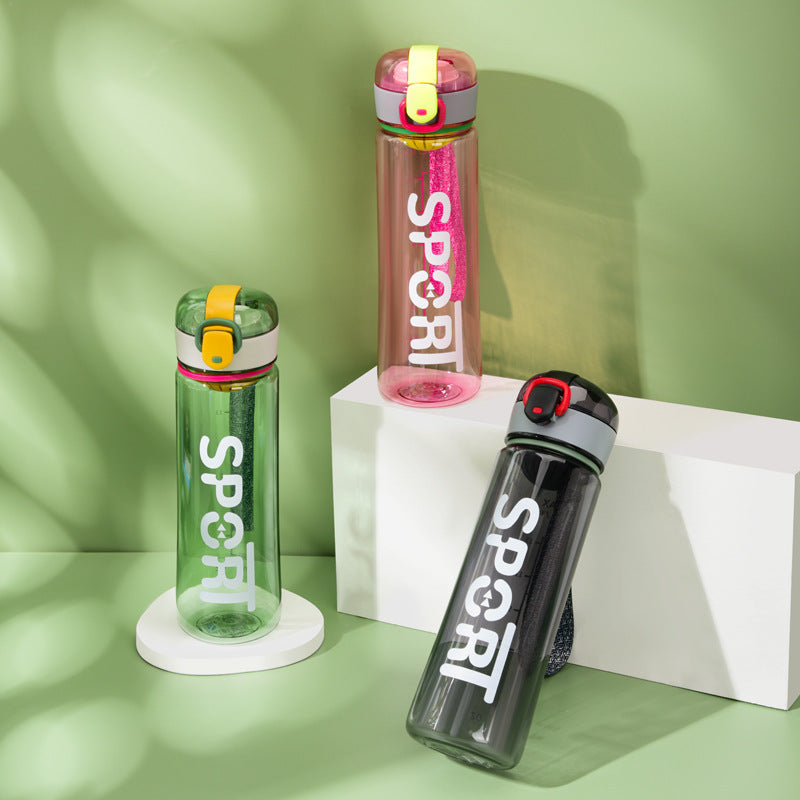 Clear Water Bottle | Leak-Proof & BPA-Free