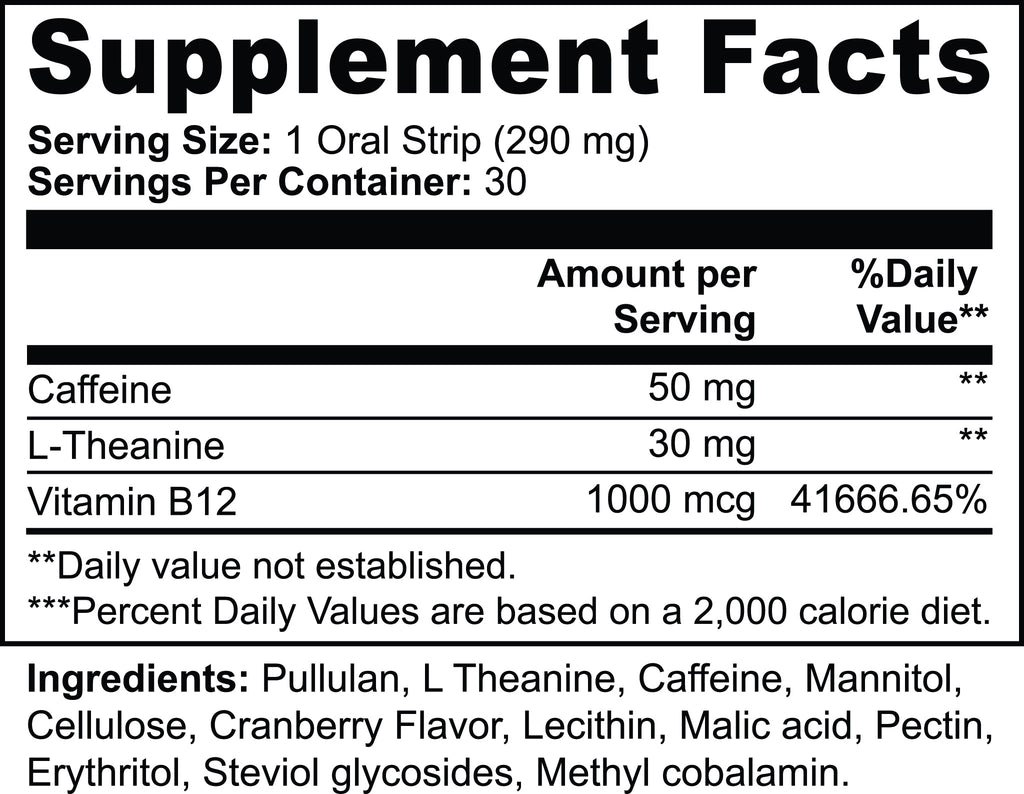 Fast Acting Energy Strips Instant Boost For Focus Stamina