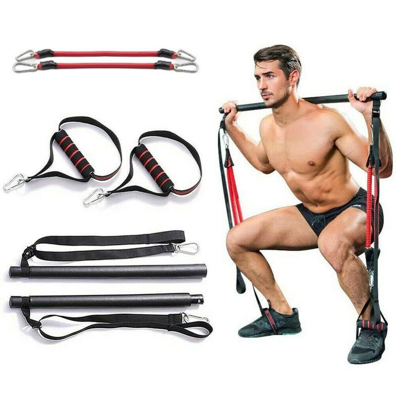 Pilates Fitness Sport Stick Kit With Resistance Bands Perfect for Stretched Fusion Exercise