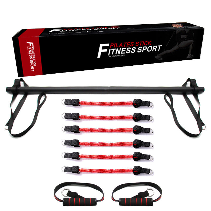 Pilates Fitness Sport Stick Kit With Resistance Bands Perfect for Stretched Fusion Exercise