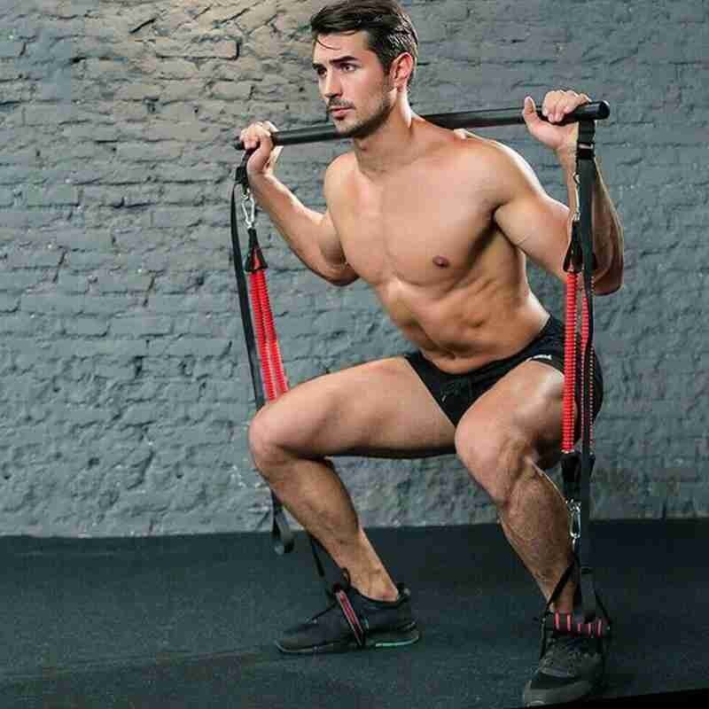 Pilates Fitness Sport Stick Kit With Resistance Bands Perfect for Stretched Fusion Exercise