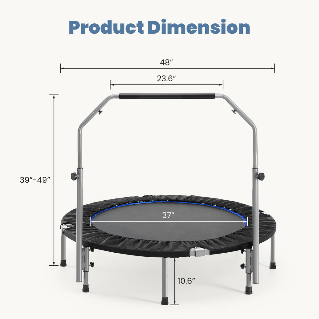 40inFoldable Mini Trampoline