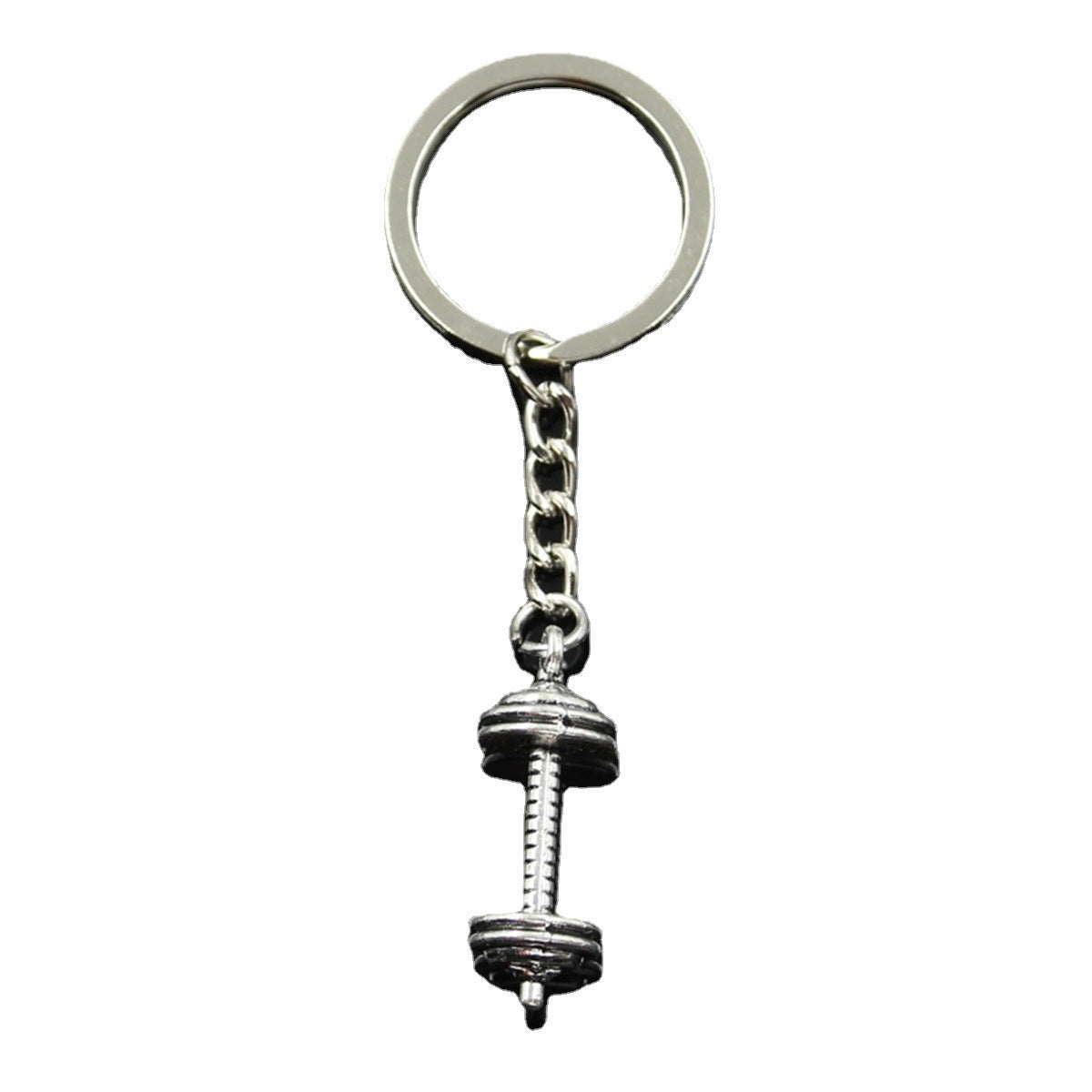 Vintage Dumbbell Keychain | Gym-Inspired Metal Gift