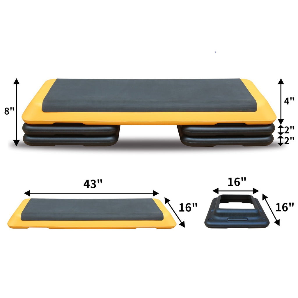 Aerobic Stepper With 4 Lifts