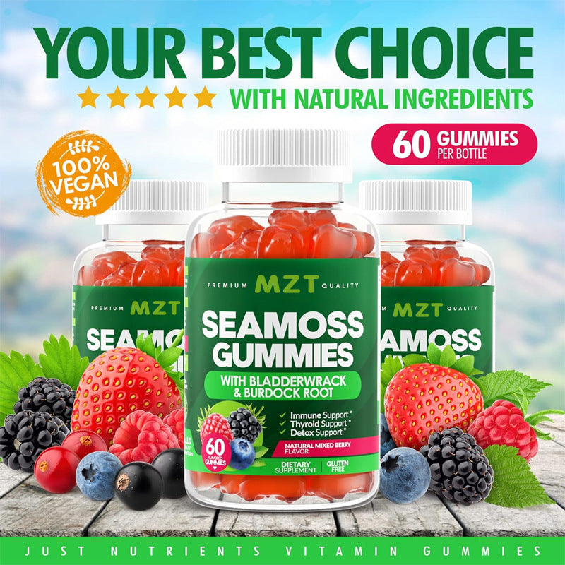 Ocean-Powered Seaweed Gummies | Mineral-Rich Sweet Treat