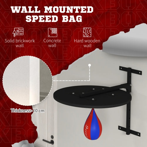 Speed Bag Platform, Wall Mounted Punching Bag With 360-Degree Swivel For Home Fitness