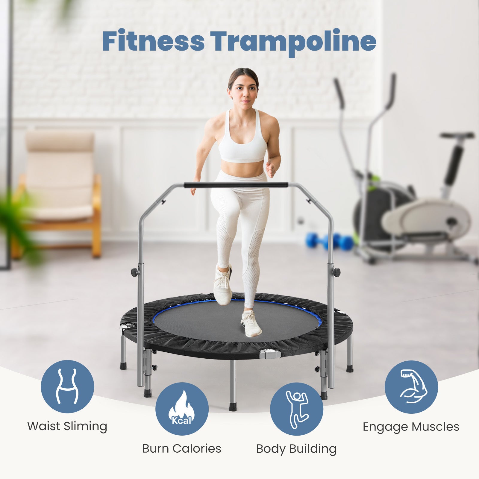 40inFoldable Mini Trampoline