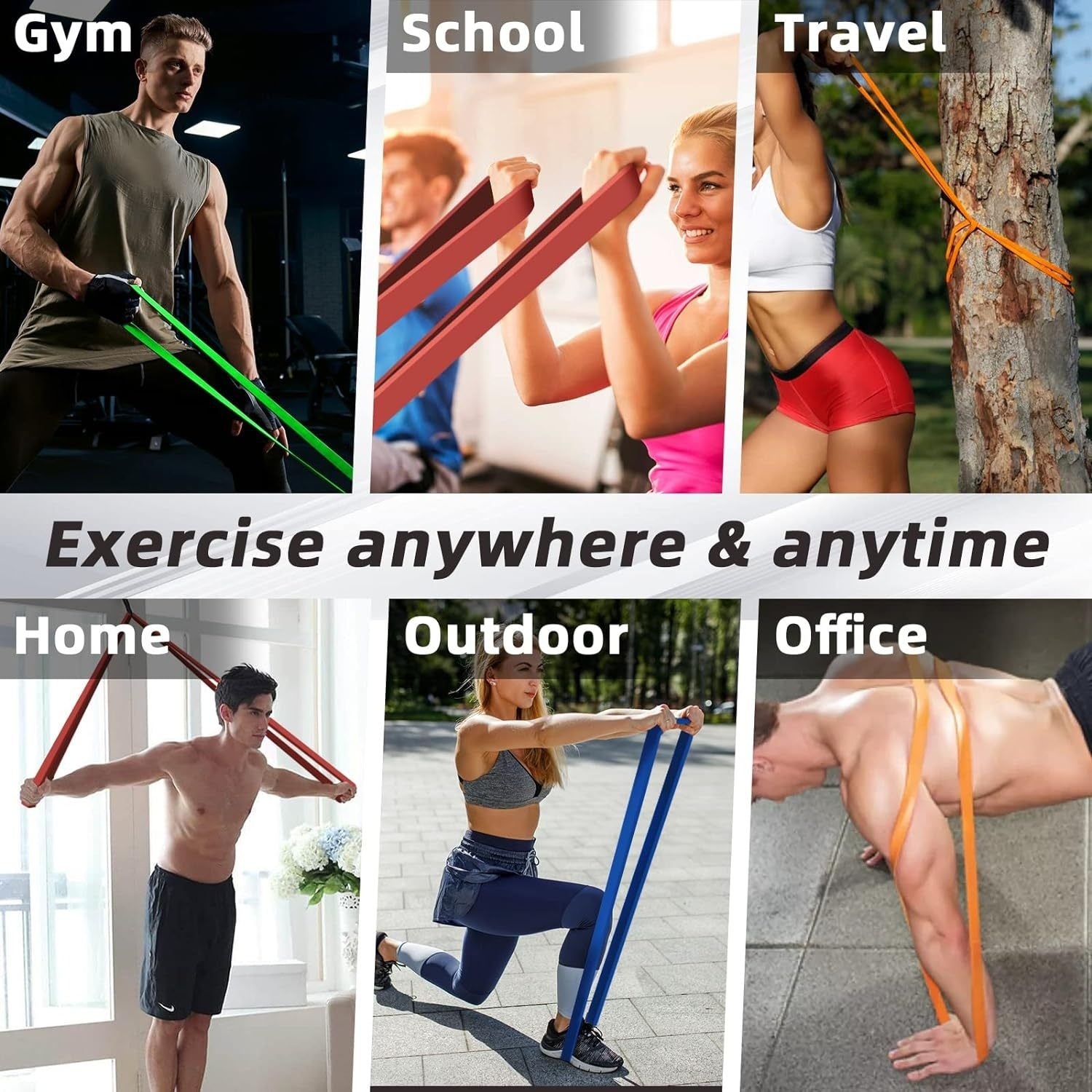 Heavy-Duty Resistance Bands for Home Workouts | 5 Levels