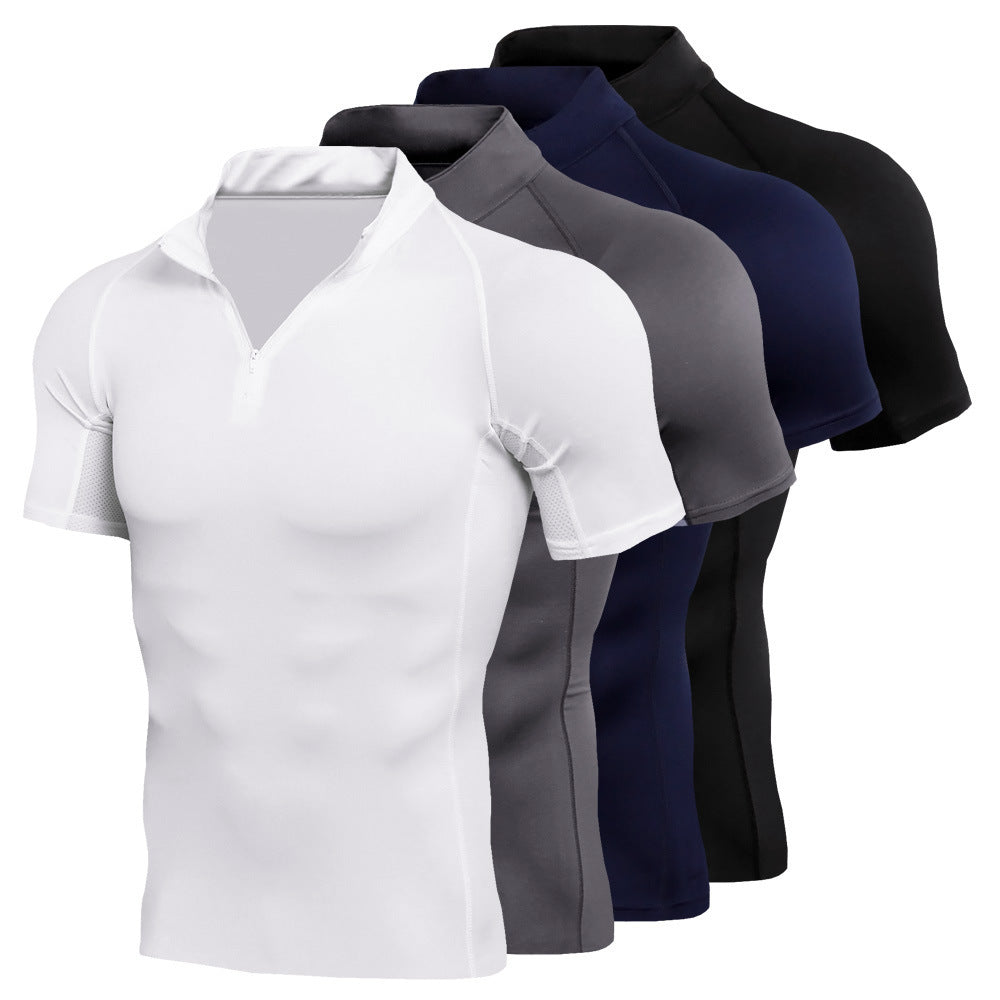 X-Flex Personal Trainer Short Sleeve Zip Up Shirt
