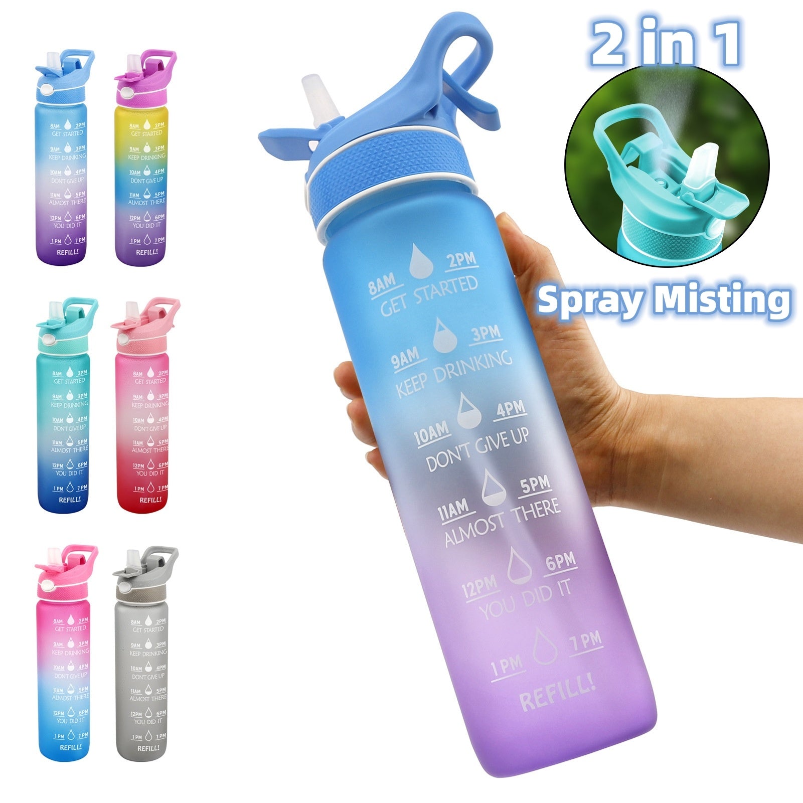 X-Fuel 2 in 1 Spray & Misting Water Bottle