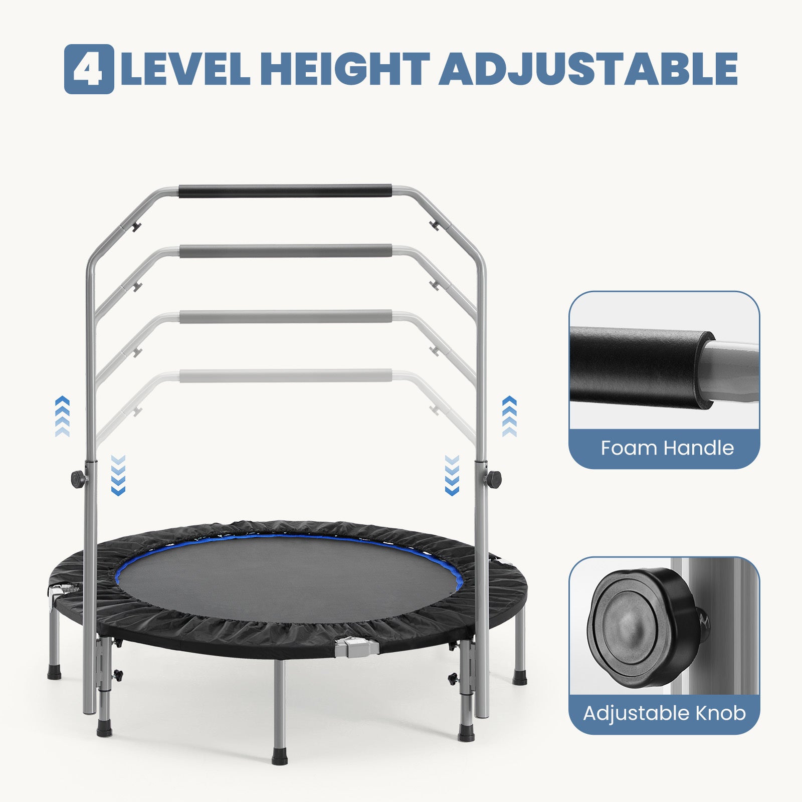 40inFoldable Mini Trampoline